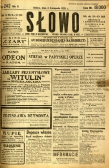 Słowo, 1923, R. 2, nr 242