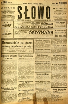 Słowo, 1923, R. 2, nr 269