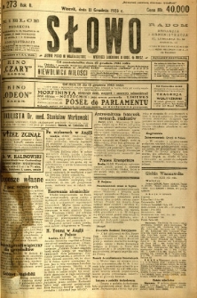 Słowo, 1923, R. 2, nr 273