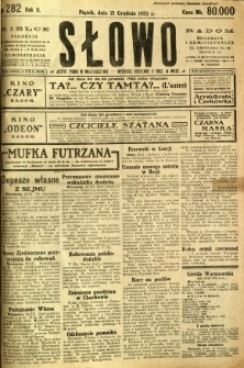 Słowo, 1923, R. 2, nr 282