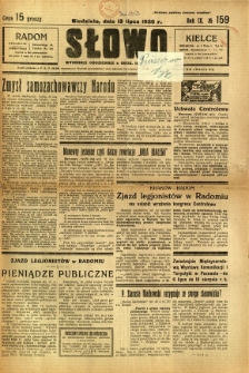 Słowo, 1930. R. 9, nr 159
