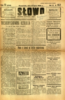 Słowo, 1930. R. 9, nr 162