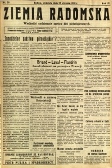 Ziemia Radomska, 1931, R. 4, nr 20