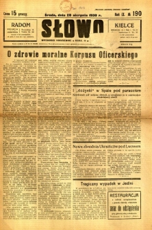Słowo, 1930. R. 9, nr 190
