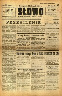 Słowo, 1930. R. 9, nr 196