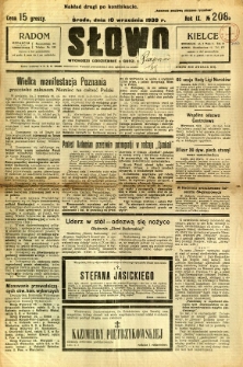 Słowo, 1930. R. 9, nr 208