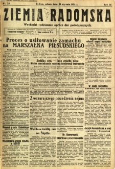 Ziemia Radomska, 1931, R. 4, nr 25