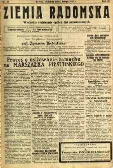 Ziemia Radomska, 1931, R. 4, nr 26