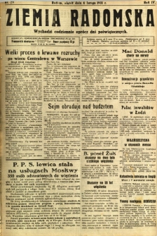 Ziemia Radomska, 1931, R. 4, nr 29