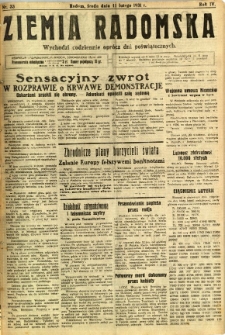 Ziemia Radomska, 1931, R. 4, nr 33