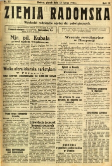 Ziemia Radomska, 1931, R. 4, nr 35