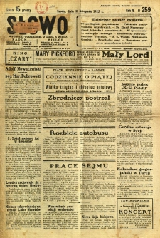 Słowo, 1925, R. 4, nr 259
