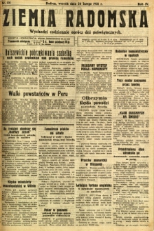 Ziemia Radomska, 1931, R. 4, nr 44
