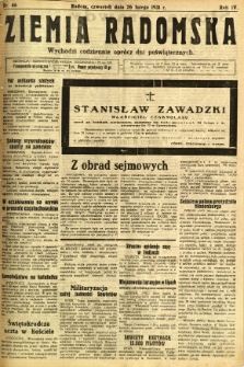 Ziemia Radomska, 1931, R. 4, nr 46