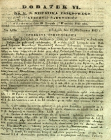 Dziennik Urzędowy Gubernii Radomskiej, 1845, nr 36, dod. VI