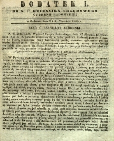 Dziennik Urzędowy Gubernii Radomskiej, 1845, nr 37, dod. I