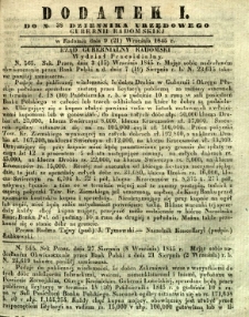 Dziennik Urzędowy Gubernii Radomskiej, 1845, nr 38, dod. I