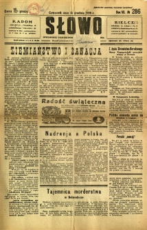 Słowo, 1928, R. 7, nr 286