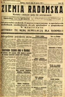 Ziemia Radomska, 1931, R. 4, nr 56