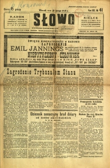 Słowo, 1929, R. 8, nr 41