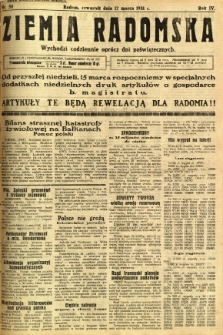 Ziemia Radomska, 1931, R. 4, nr 58