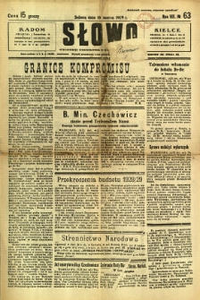 Słowo, 1929, R. 8, nr 63