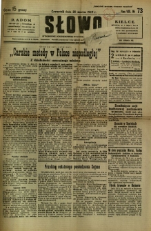 Słowo, 1929, R. 8, nr 73