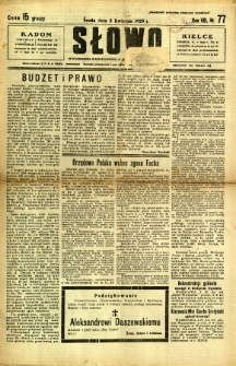 Słowo, 1929, R. 8, nr 77