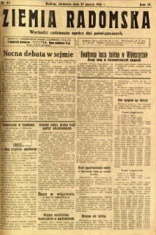 Ziemia Radomska, 1931, R. 4, nr 61