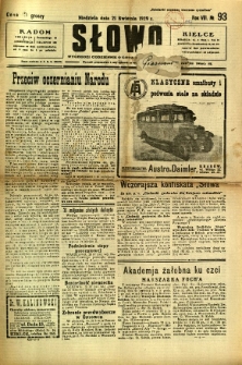 Słowo, 1929, R. 8, nr 93