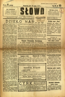 Słowo, 1929, R. 8, nr 115