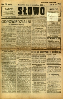 Słowo, 1930. R. 9, nr 212