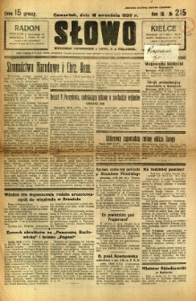 Słowo, 1930. R. 9, nr 215