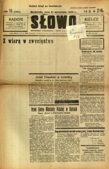 Słowo, 1930. R. 9, nr 218