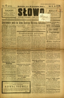 Słowo, 1930. R. 9, nr 224