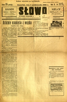 Słowo, 1930. R. 9, nr 227