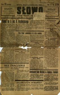 Słowo, 1930. R. 9, nr 229