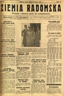 Ziemia Radomska, 1931, R. 4, nr 65