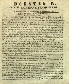 Dziennik Urzędowy Gubernii Radomskiej, 1845, nr 45, dod. IV