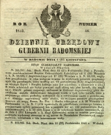 Dziennik Urzędowy Gubernii Radomskiej, 1845, nr 46
