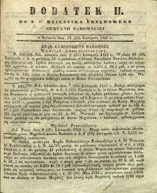 Dziennik Urzędowy Gubernii Radomskiej, 1845, nr 47, dod. II
