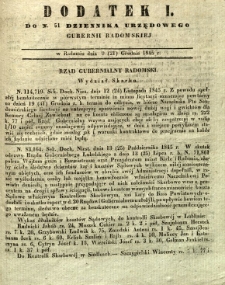 Dziennik Urzędowy Gubernii Radomskiej, 1845, nr 51, dod. I