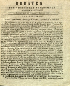 Dziennik Urzędowy Gubernii Radomskiej, 1846, nr 5, dod.