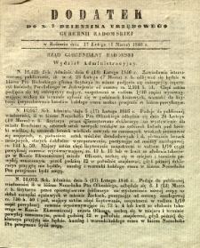 Dziennik Urzędowy Gubernii Radomskiej, 1846, nr 9, dod.