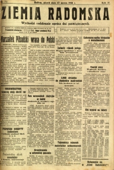 Ziemia Radomska, 1931, R. 4, nr 71