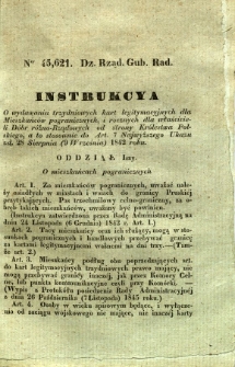 Dziennik Urzędowy Gubernii Radomskiej, 1846, nr 18, Instrukcya