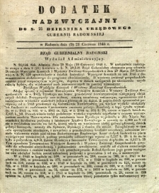 Dziennik Urzędowy Gubernii Radomskiej, 1846, nr 25, dod.