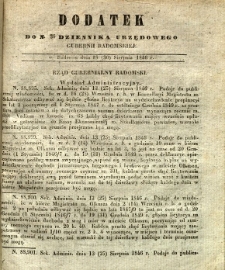 Dziennik Urzędowy Gubernii Radomskiej, 1846, nr 35, dod.