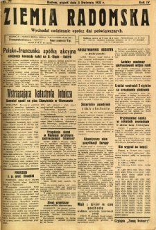Ziemia Radomska, 1931, R. 4, nr 77