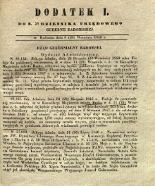 Dziennik Urzędowy Gubernii Radomskiej, 1846, nr 38, dod. I